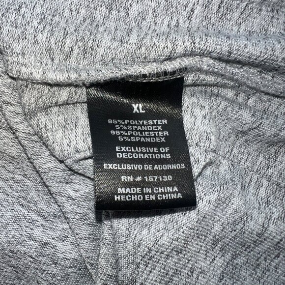 Colortree Xoxo Eiffel Tower Graphic Tunic Sweatshirt Heather Gray Womens Size XL - Picture 6 of 7